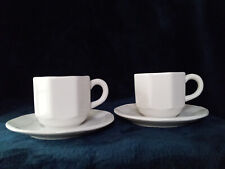 Conjunto de xícaras e pires brancos de cerâmica fina KRUPS Cappuccino contém 2 xícaras e 2 pires comprar usado  Enviando para Brazil