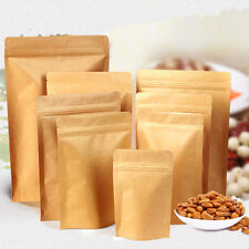 Bolsa de papel Kraft com zíper selável com vedação térmica folha de pé grau alimentício comprar usado  Enviando para Brazil