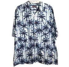 Camisa havaiana masculina esportiva HB 3XLT azul/branco palmeiras tropical 100% algodão comprar usado  Enviando para Brazil