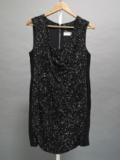 Saint Laurent Koktajl Czarna Suknia wieczorowa farba rozprysk wiskoza jedwab rozm. F38 M na sprzedaż  PL