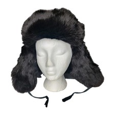 Chapéu de pele castor feminino antigo forrado de colcha estilo soldado boné USHANKA comprar usado  Enviando para Brazil