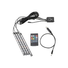 Usado, 4X Kit de tiras de luz de neon cor controle remoto sem fio luzes LED para motocicleta EUA comprar usado  Enviando para Brazil