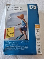 nova caixa de impressora jato de tinta 100x hp foto brilhante 4x6 210g/m2 56lb sem bordas, usado comprar usado  Enviando para Brazil