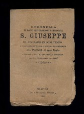 Opuscolo coronella lode usato  Ragusa