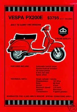 VESPA Brochure PX200 PX200E 1981 1982 1983 1984 1985 1986 Scooter Catalog REPREO comprar usado VESPA Brochure PX200 PX200E 1981 1982 1983 1984 1985 1986 Scooter Catalog REPREO comprar usado  Enviando para Brazil