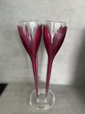 plastic champagne glasses pink for sale  BOURNE