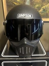 Usado, Capacete Simpson M30 Bandit cetim fibra de carbono aprovado por ponto GG escudo extra RARO! comprar usado  Enviando para Brazil