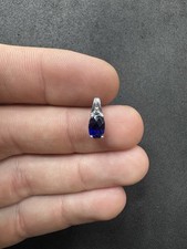 blue sapphire cz pendant for sale  Puyallup