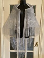 Silver lurex fringed for sale  BARNSTAPLE