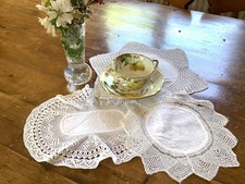 Vintage white linen for sale  LUTTERWORTH