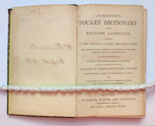 Johnson pocket dictionary for sale  LONDON