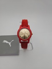 Antigo Puma Masculino ULTRAFRESH Ultrasize Couro Vermelho, Relógio Mostrador OURO, Nova Bateria comprar usado  Enviando para Brazil