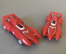 Conjunto de 2 carros de brinquedo vintage WBEL McDonalds Speed Racer Mach 4 VERMELHO com faixa branca  comprar usado  Enviando para Brazil