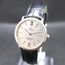 Relógio masculino Omega Constellation prata quartzo vintage 33 mm redondo fabricado na Suíça comprar usado  Enviando para Brazil
