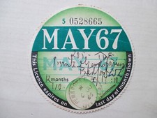 Tax disc 1967 for sale  SWANSEA