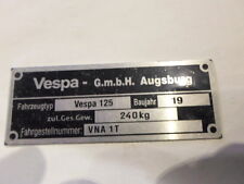 Typenschild vespa gmbh gebraucht kaufen  Deutschland