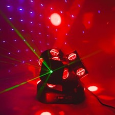 Cabeça móvel DJ DMX 512 luz estroboscópica som ativado feixe de festa discoteca casamento comprar usado  Enviando para Brazil