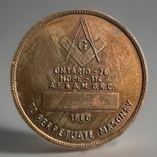 Masonic medal for sale  MANCHESTER