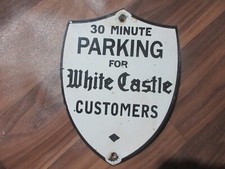 Placa de metal esmaltada porcelana castelo branco estacionamento tamanho 6 x 4,5 polegadas comprar usado  Enviando para Brazil