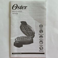Guia do Usuário~2020~Fabricante de waffles Oster~segurança~limpeza~4 páginas de receitas~6,25x4" comprar usado  Enviando para Brazil
