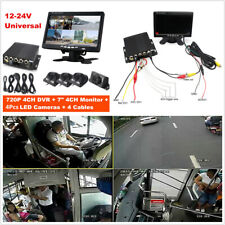 Gravador de vídeo de segurança DVR móvel para carro 4 canais com câmeras monitor LCD panorâmico 360° comprar usado  Enviando para Brazil