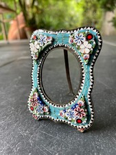 Usado, Micro-mosaico italiano antigo alto relevo moldura floral bronze vitoriano comprar usado Usado, Micro-mosaico italiano antigo alto relevo moldura floral bronze vitoriano comprar usado  Enviando para Brazil