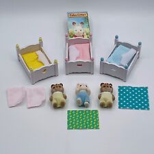 Juego de sábanas triples literas Sylvanian Families Calico Critters bebé conejito gato, usado segunda mano  Embacar hacia Argentina