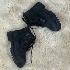 Botas infantis Timberland pretas robustas calçado externo tamanho 8 comprar usado  Enviando para Brazil