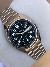 Relógio masculino Seiko 5 automático 7S26-0480 F (SNX805K) militar data do dia Japão comprar usado  Enviando para Brazil