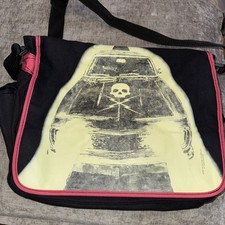 Bolsa carteiro Neca DEATH PROOF preta caveira de carro RARA 2007 Tarantino comprar usado  Enviando para Brazil