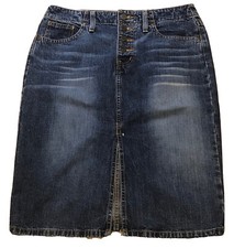 Saia jeans Mossimo Suply Co feminina tamanho 5 botão para cima azul 5 bolsos design comprar usado  Enviando para Brazil