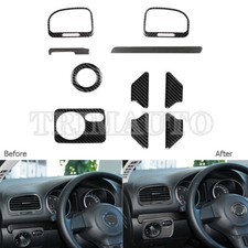 Para VW Golf 6 MK6 GTI console de fibra de carbono painel painel tampa acabamento 2008-2012 comprar usado  Enviando para Brazil