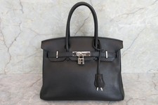 Używany, HERMES Birkin 30 Taurillon Clemence Torebka Czarna Kwadratowa N (2010) na sprzedaż  Wysyłka do Poland