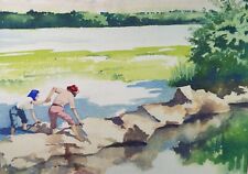 Original watercolour figures for sale  WIRRAL