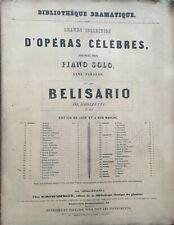 Belisario opera donizetti d'occasion  Gurgy