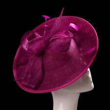 Sinamay Fascinator com Penas, Chapéu de Festa, Chapéu de Igreja, Kentucky Derby, Chapéu Extravagante comprar usado  Enviando para Brazil