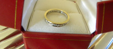 Anel de ouro 14K e diamante Eternity tamanho 4 com diamantes de 30,6 quilates 1,5 mm comprar usado  Enviando para Brazil
