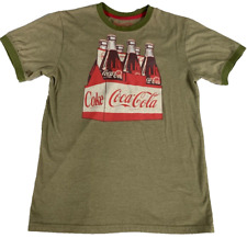 Camiseta masculina Coca-Cola verde retrô vintage garrafa de refrigerante manga curta camiseta comprar usado  Enviando para Brazil