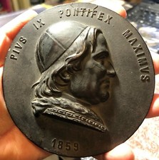 Pio IX° pontifex maximus 1859 grande placca boia d'orcey 100 gr. restauro foro comprar usado  Enviando para Brazil