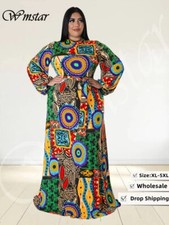 Vestidos de festa femininos plus size roupas de outono manga comprida estampadas vestido longo comprar usado  Enviando para Brazil