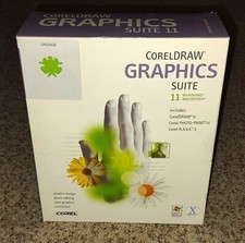 CorelDraw Graphics Suite 11 Upgrade Windows Macintosh 2002 CD-ROM PC Mac, używany na sprzedaż  Wysyłka do Poland