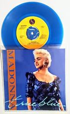 MADONNA TRUE BLUE 7" US VINYL 45 BLUE COLOURED VINYL - FREE CUSTOM PIC WALLET comprar usado  Enviando para Brazil