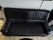 Leder sofa schwarz gebraucht kaufen  Mönchengladbach