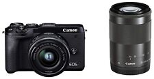 Câmera SLR sem espelho Canon EOS M6 Mark II kit zoom duplo preta EOSM6MK2BK-WZK comprar usado  Enviando para Brazil