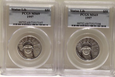 (2) 1997 US Platinum Eagles $50 1/2 oz. PCGS MS69 comprar usado  Enviando para Brazil