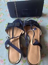 Sandals navy blue. for sale  NEW ROMNEY