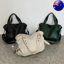 Bolsa carteiro de couro ecológico tamanho grande Hobos bolsa tiracolo cor sólida bolsa tote mamãe comprar usado  Enviando para Brazil