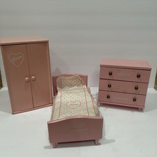 Cômoda vintage anos 50 Vogue Ginny madeira rosa casa de bonecas móveis cama guarda-roupa comprar usado  Enviando para Brazil