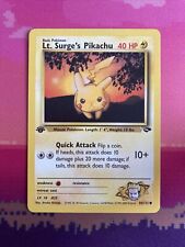 Pokemon Card Lt Surge's Pikachu Gym Challenge 1ª edição 84/132 quase em perfeito estado, usado comprar usado  Enviando para Brazil