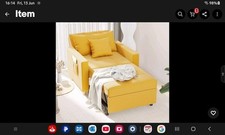 Yellow convertible sofa for sale  BASILDON
